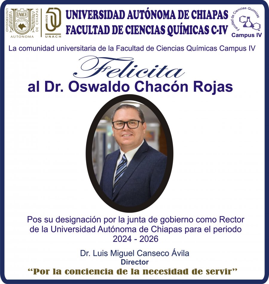 Felicidades al nuevo rector